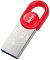 Фото-2 USB‑накопитель Netac UM2 128GB, вид под углом: серебристый корпус с шлифованной текстурой и маркировкой &laquo;3.2 USB&raquo;, красная пластиковая петля‑кольцо с надписью Netac, на белом фоне &mdash; чтобы распознать внешний вид и обозначение интерфейса на странице товара.