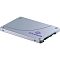 Фото-2 SSD Solidigm D3-S4520 2.5 960 ГБ, вид спереди под углом; серебристый корпус с логотипом Solidigm, фиолетовой линией на крышке и открытой зоной SATA‑разъёмов сбоку, изображение помогает оценить толщину корпуса и расположение интерфейса на странице товара.