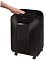 Фото-3 Уничтожитель бумаги Fellowes Powershred LX200, вид спереди справа на белом фоне с рукой над верхней панелью: сверху слот подачи и индикаторная зона, спереди окно корзины; важно для понимания, где находится панель управления и как выглядит работа с устройством на странице товара.