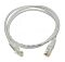 Фото-2 Патч-корд Lanmaster UTP Cat 5e TWT-45-45-0.3-GY, серый, 0,3 м &mdash; общий вид кабеля, свернутого в кольцо; видны прозрачные штекеры RJ45, серая оболочка и печатная маркировка на кабеле. Изображение помогает оценить внешний вид и исполнение товара на странице.