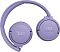 Фото-6 Наушники JBL Tune 670NC, вид сверху на сложенные чашки; видны обе круглые внешние панели с логотипом JBL и изогнутое оголовье, фиолетовый цвет. Подходит для карточки товара и показывает положение чашек при частичном складывании.