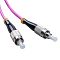 Фото-4 Оптический патч-корд Cabeus MM 50/125 мкм розовый 1 м, FOP-50-OM4-FC-ST-1m