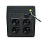 Фото-2 ИБП Powerman Back Pro 1050 VA 6152120, вид сзади; четыре евророзетки, круглый автомат защиты и сетевой кабель на задней панели; изображение помогает оценить набор выходов на странице товара.