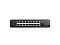 Фото-2 Коммутатор TP-Link TL-SF1016D, вид на портовую панель. На фото видны 16 Ethernet-портов в два ряда и разъём питания справа. Чёрный пластиковый корпус показывает плотность портов и расположение питания для страницы товара.