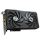 Фото-3 Видеокарта Gigabyte GeForce RTX 5060 Ti EAGLE OC, вид спереди слева под углом; видны два вентилятора, чёрный кожух и интерфейсная планка с видеовыходами; фото помогает оценить форму корпуса и расположение выходов на карточке товара.