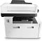 Фото-3 МФУ HP LaserJet MFP M443nda, вид сзади; белый корпус с чёрными элементами, видны разъёмы подключения на боковой части и вентиляционные отверстия, ниша выходного тракта; на белом фоне для карточки товара, чтобы показать порты и заднюю компоновку.