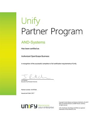 Unify Authorized OpenScape Business