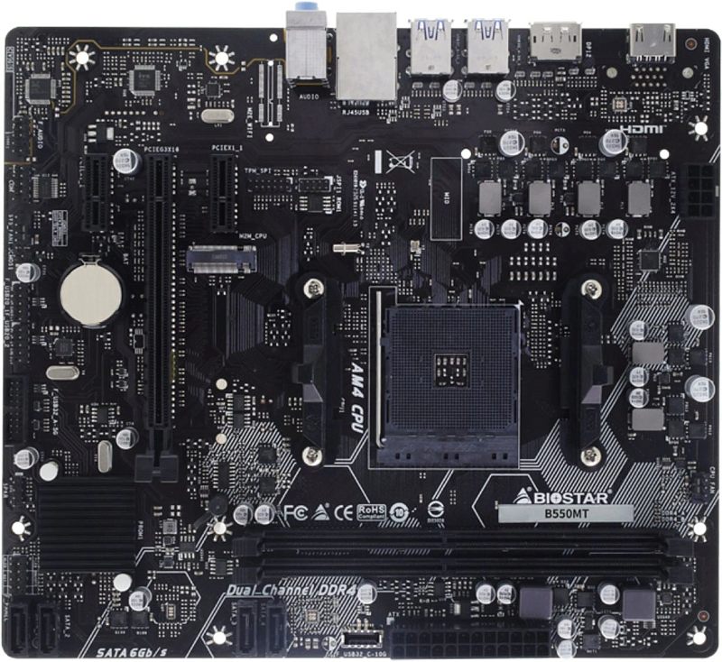 Фото Материнская плата BIOSTAR B550MT mATX AM4, B550MT