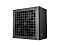 Фото-1 Блок питания для ПК DeepCool GS-PK600D 600 Вт, вид спереди под углом; показаны квадратная решётка вентилятора, чёрный корпус и боковая грань без кабелей &mdash; изображение демонстрирует сторону охлаждения блока питания ATX.