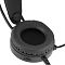 Фото-14 Наушники с микрофоном Oklick HS-L300G USB, чёрные, крупный план амбушюра и внутренней части чашки; показаны мягкая овальная подушка, тканевая вставка внутри и ползунок на нижней кромке чашки, что помогает рассмотреть посадочную часть гарнитуры.