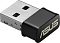 Фото-1 USB Wi‑Fi адаптер ASUS USB‑AC53 Nano, крупный план под углом; чёрный пластиковый корпус с логотипом ASUS и металлический штекер USB‑A. Показывает компактный формат адаптера и тип USB‑разъёма.