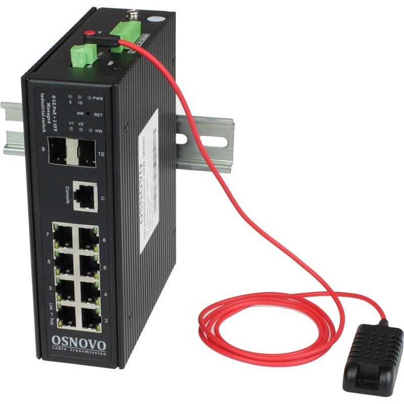 Фото Промышленный коммутатор OSNOVO SW-80802/ILS 8-PoE Управляемый 10-ports, SW-80802/ILS(port 90W 300W)
