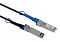 Фото-2 Кабель прямого подключения LR-Link DAC SFP28 — SFP28 3 м SFP28-DAC-3M, крупный план двух коннекторов, видны металлические корпуса модулей, синие петли фиксаторов и чёрные вводы кабеля, для страницы товара как изображение деталей разъёмов и конструкции кабеля.