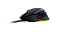 Фото-3 Проводная мышь Razer Basilisk V3, вид слева; чёрный корпус с двумя боковыми кнопками, отдельной передней клавишей у большого пальца и линией RGB-подсветки по нижнему краю; изображение на тёмном фоне, важно для страницы как показывает боковые элементы управления и профиль корпуса.