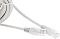 Фото-3 Патч-корд Lanmaster UTP Cat 5e TWT-45-45-5.0-GY, серый, 5 м — крупный план двух коннекторов RJ45 рядом с витками кабеля; видны прозрачные корпуса, цветные жилы и литые серые колпачки. Фото показывает конструкцию разъёмов для страницы товара.