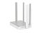 Фото-9 Wi‑Fi роутер Netcraze Viva NC‑1913, вид сзади‑сбоку: белый корпус с вентиляционными отверстиями, четыре вертикальные антенны с рельефной маркировкой NETCRAZE; фото показывает высоту и взаимное расположение антенн.