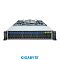 Фото-2 Серверная платформа Gigabyte R283-Z96 ACE2, фронтальный вид; 2U корпус с 24 дисковыми отсеками 2,5 дюйма, преобладают синие фиксаторы лотков, справа видны зелёные защёлки и два USB-порта; изображение помогает сравнить исполнение передней панели на странице товара.