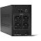 Фото-2 ИБП ExeGate SpecialPro UNB 1500 EP212521RUS, вид сзади; четыре выходные розетки Schuko, порты IN/OUT, USB-разъём, предохранитель и входной кабель; изображение важно для просмотра силовых и сигнальных подключений.