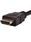Фото-2 Видеокабель Telecom TCG206 micro HDMI male to HDMI male 1 м, макросъёмка стандартного HDMI-коннектора спереди: видна контактная гребёнка в металлическом наконечнике и чёрный корпус с рельефом. Фото показывает форму основного разъёма для совместимости.