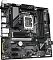 Фото-2 Материнская плата Gigabyte B760M DS3H WF6E GEN5 &mdash; вид под углом: сокет LGA1700, четыре слота DDR5, радиаторы VRM и M.2, основной PCIe‑слот с усиленной рамкой и разъёмы питания по краю; помогает оценить высоту радиаторов и размещение слотов расширения.