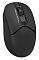Фото-4 Беспроводная мышь A4Tech Fstyler FG12 Black, вид сверху под углом; чёрный матовый корпус, глянцевая центральная полоса с колесом прокрутки и логотип Fstyler на левой кнопке; ракурс показывает компоновку верхней панели для страницы модели.