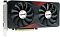 Фото-2 Видеокарта AFOX GeForce RTX 3060, прямой вид спереди на систему охлаждения; видны два чёрных вентилятора, чёрный кожух с красными диагональными вставками и серебристая монтажная планка. Фото важно для страницы товара, чтобы показать лицевую сторону и двухвентиляторную конструкцию карты.