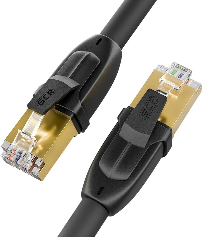 Фото Патч-корд Greenconnect F/FTP кат. 7 чёрный 0.5 м, GCR-52556
