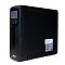 Фото-6 ИБП ACD PW Slim 850 VA Tower 82N C34003 00G, вид сзади слева. На фото задняя часть с блоком из четырёх розеток, боковой перфорацией, нижней вентиляцией и круглой решёткой вентилятора. Подходит для карточки товара, где нужно показать заднюю компоновку корпуса и разъёмы подключения.