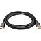 Фото-7 Видеокабель Telecom TCG750 DisplayPort &mdash; DisplayPort, общий вид; кабель свёрнут в кольцо, по краям показаны два коннектора DisplayPort в тёмных корпусах и текстильная оплётка по всей длине; фото изделия для страницы кабеля и общего обзора конструкции.