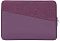 Фото-4 Чехол для ноутбука RivaCase 7903 13.3 &mdash; вид сзади: бордово-фиолетовая тканевая часть сверху и гладкая фиолетовая панель снизу, скруглённые углы; молния проходит по краю; изображение показывает заднюю сторону чехла.