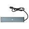 Фото-2 USB-хаб Digma HUB-7U3.0-UC-G, вид сверху; кабель с разъёмом USB-A уложен петлёй, на корпусе логотип; серый.