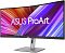 Фото-2 Монитор Asus ProArt PA34VCNV, вид спереди под углом справа: заметна кривизна экрана, серебристая стойка и прямоугольное металлическое основание, кнопки управления на правой кромке — для понимания формы панели на странице товара.