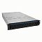 Фото-6 Серверная платформа ASUS RS720-E11 RS24U, фронтальный вид под углом, передняя панель с корзинами 2,5" в несколько рядов, слева фронтальные порты USB, справа блок индикации, корпус серебристый с чёрной лицевой частью.
