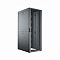Фото-2 Напольный шкаф C3 Solutions RF 42U 800x1200 мм, чёрный, вид спереди слева с закрытой дверью. На фото видны перфорированная передняя дверь, боковые панели с замками, цоколь и внутренние направляющие через фронтальную сетку. Изображение показывает внешний вид шкафа в собранном состоянии в карточке товара.