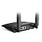 Фото-2 Wi-Fi роутер TP-Link TL-MR100, вид сзади под углом на белом фоне: два порта Ethernet, кнопка WPS/Reset, слот Micro SIM с вставленной SIM-картой, разъём питания; важно для страницы товара, чтобы показать разъёмы и слот SIM для подключения интернета.