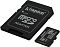 Фото-2 Карта памяти microSDXC Kingston Canvas Select Plus 128GB — ракурс под углом: SD-адаптер и microSD на белом фоне, видна контактная площадка microSD и надписи 128GB, V10, A1; фото помогает оценить конструкцию и совместимость с адаптером