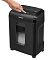 Фото-2 Уничтожитель бумаги Fellowes Powershred 10M FS-46306, демонстрация управления; рука нажимает/указывает на элементы верхней панели с индикаторами и переключателем режимов; для страницы товара — чтобы показать расположение органов управления.