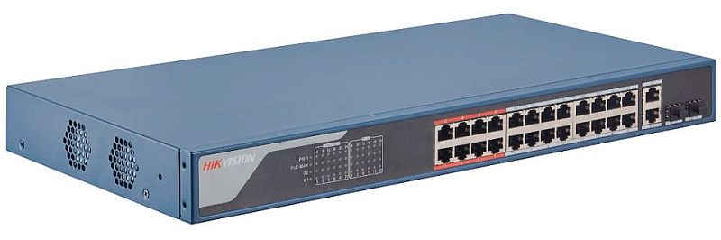 Фото Коммутатор HIKVISION DS-3E1326P-EI 24-PoE Управляемый 26-ports, DS-3E1326P-EI