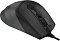 Фото-3 Проводная мышь A4Tech Fstyler FM45S Air USB Stone Grey, вид спереди-справа под углом в тёмно-сером цвете; на фото видны колесо, центральная кнопка, логотип A4TECH на правой стороне и расширенная задняя часть корпуса. Подходит для страницы товара, потому что показывает правый профиль и форму опоры под ладонь.