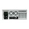 Фото-2 Корпус Procase ES412XS Rack 4U, вид сзади: две решётки вентиляторов, зона слотов расширения и вентиляционные прорези, внутри видны кабели; серебристый металл, белый фон; важно для понимания тылового охлаждения и компоновки задней панели.
