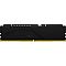 Фото-4 Комплект памяти Kingston FURY Beast Black EXPO KF568C34BBEK2/32, вид с обратной стороны одной планки на светлом фоне. Видна тыльная панель чёрного радиатора без крупной фронтальной надписи, верхние прорези и золотистый контактный край. Чёрный цвет. Изображение показывает заднюю сторону модуля и конструкцию радиатора на странице товара.