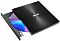 Фото-3 Оптический привод ASUS SDRW-08U9M-U, вид с открытым лотком; на фото чёрный корпус с выдвинутым лотком и вставленным диском, на крышке виден логотип ASUS и радиальная текстура. Подходит для страницы товара как изображение механизма загрузки диска.