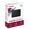 Фото-3 Упаковка внешнего HDD Toshiba Canvio Advance 1 ТБ, вид под углом: коробка с изображением чёрного диска и маркировкой объёма; на белом фоне для показа комплектации на странице товара.